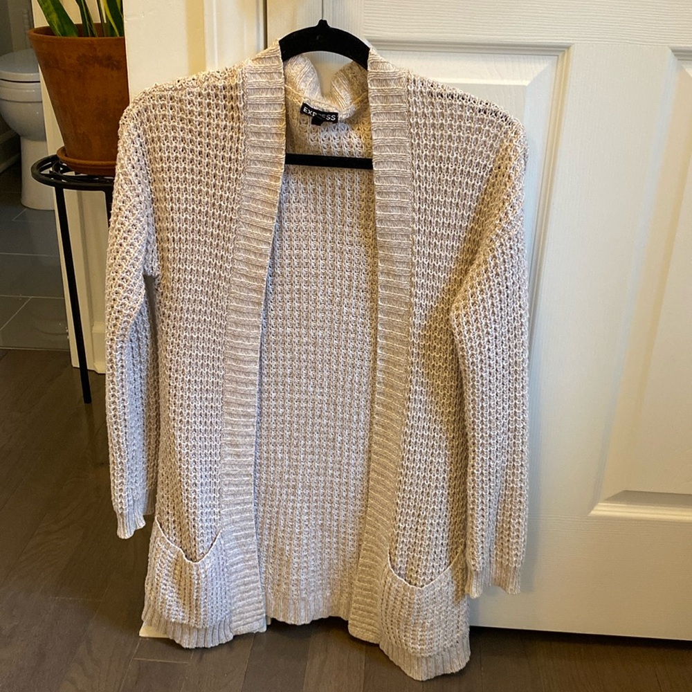 Express Open Front Cardigan With Pockets - image 1